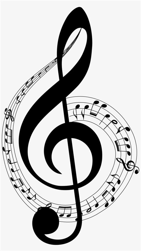 Music Notes Music Notes Musical Note Key Silhouette Treble Vector