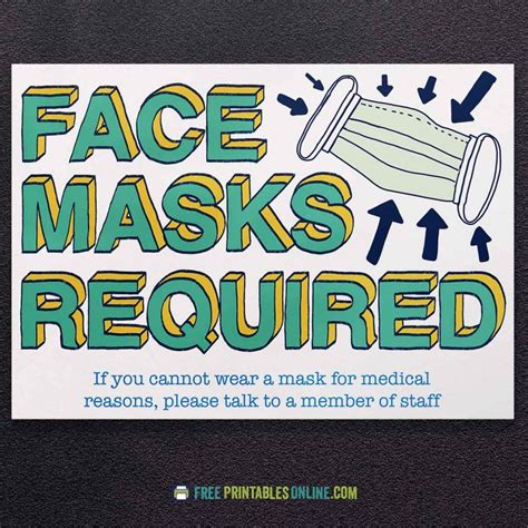 Printable Face Masks Required Sign Free Printables Online