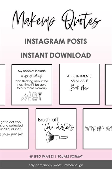 65 Makeup Artist Instagram Posts Makeup Quotes Social Media Etsy