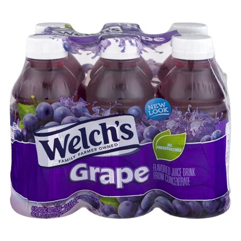 4 Pack Welchs Juice Grape 10 Fl Oz 6 Count