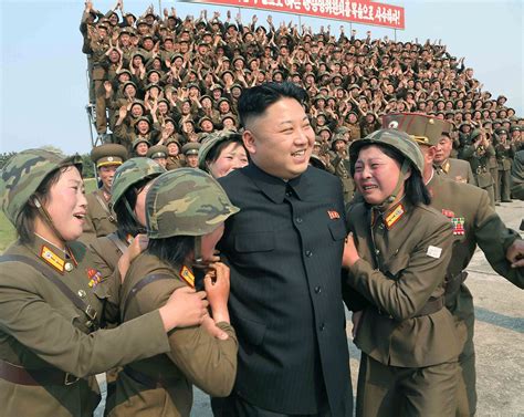 Once in office, he ramped up north korea's nuclear program. North Korean leader Kim Jong-un is mobbed by crying ...