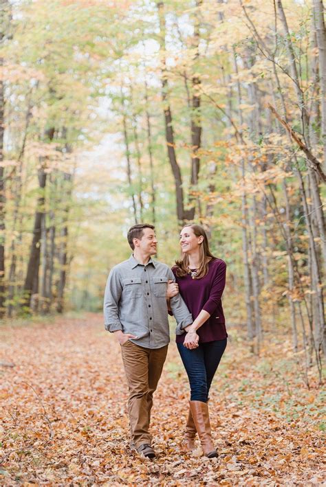 Albany Engagement Session By Julia Rebecca Photography Fall Engagement Session In The Wooded