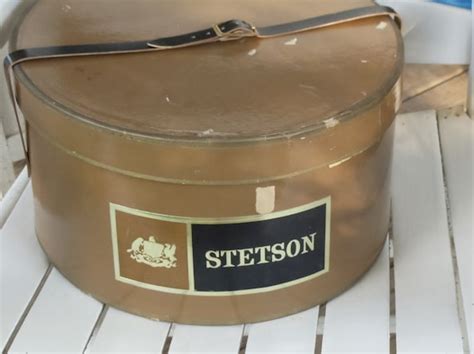 Vintage Stetson Hat Box Shabby Storage Display Retro Design