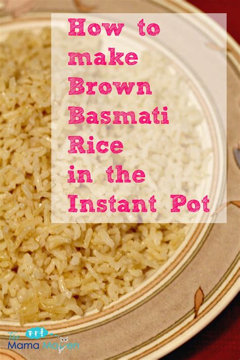 Simply add rice and water to the cooking pot, select the corresponding program (if applicable), and press the start button. How to Make Brown Basmati Rice in the Instant Pot VIDEO