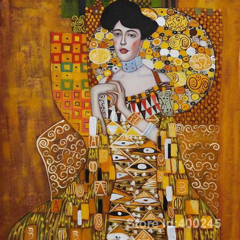 Leinwand ölgemälde reproduktion frau kunst durch Gustav Klimt Porträt von Adele Bloch Bauer