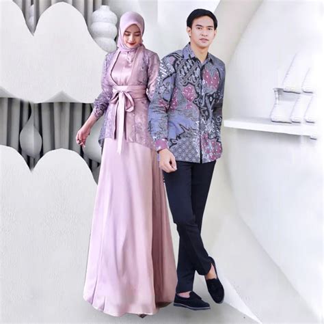 Jual Batik Couple Termurah Batik Couple Dress Lebaran Fuji Satu Set