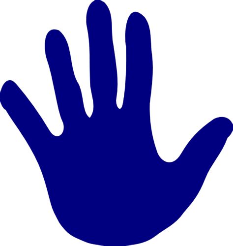 Hand Blue Left Clip Art At Vector Clip Art Online Royalty