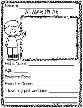 Sign up & claim now! All About My Pet by Catherine S | Teachers Pay Teachers