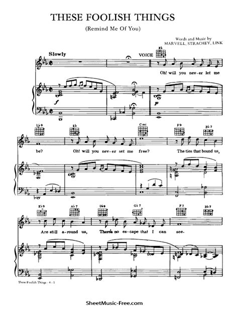 These Foolish Things Sheet Music Ella Fitzgerald ♪ Sheetmusic Freecom