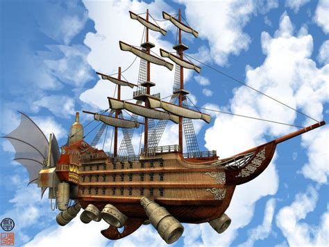 Pirate Ship By Kuroineko On Deviantart Steampunk Ship Pirate Ship