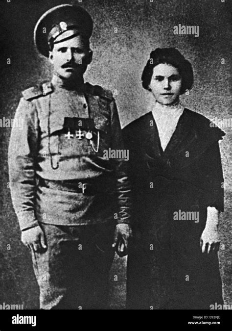 Vasily Chapayev Future Hero Of The Russian Civil War With His Wife In