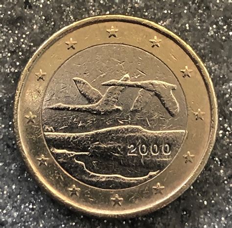 Munt 1 Euro Finland 2000 Finland Vliegende Zwaan Etsy Nederland