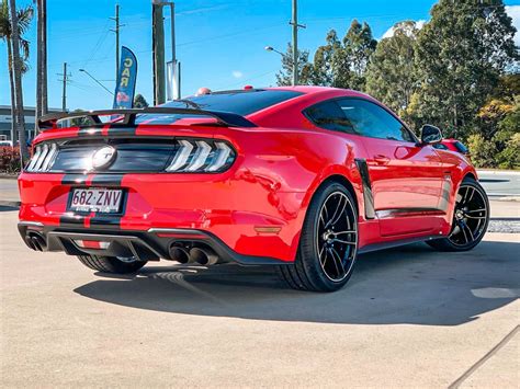 Ford Mustang Gt S550 Red 20x10 And 20x11 P51 Wheels 101rf Wheel Wheel