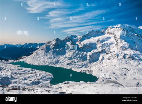 Switzerland Bianco Lake At Bernina Pass Engiadin Stock Photo Alamy