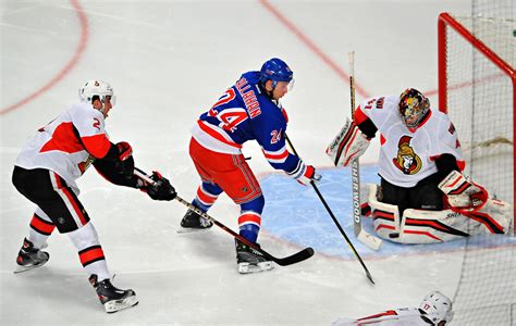 Senators Top Rangers But First Get Their Shots In The New York Times