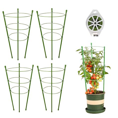 Plant Support Cages For Climbing Plants 4 Pack Tomato Cage Plant