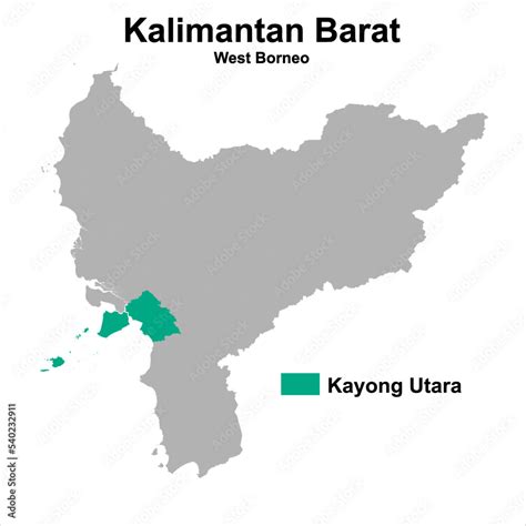 Vector Map Of Administrative Boundaries Regency West Kalimantan