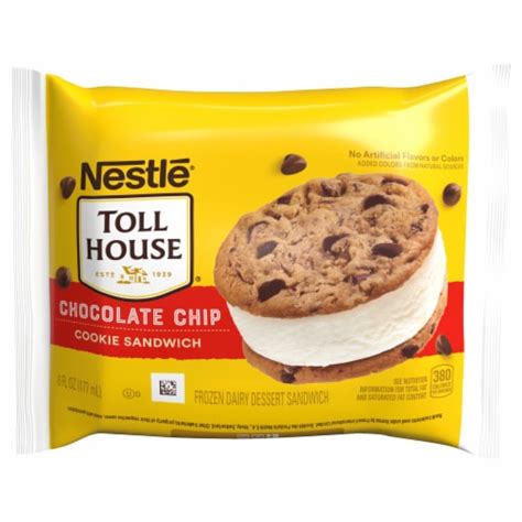 Nestle® Toll House Chocolate Chip Cookie Ice Cream Sandwich 1 Ct Kroger