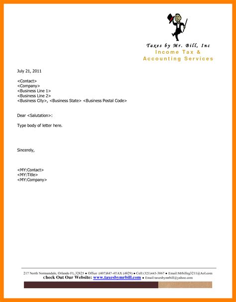 Letterhead Examples Business Letter Free Printable Le