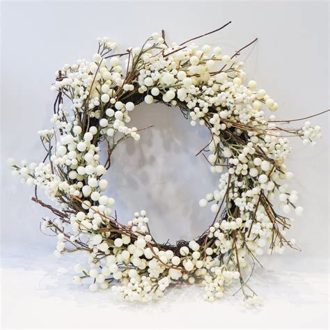 Burgeon Floral Design White Berry Wreath