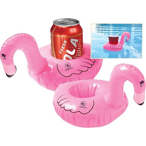 Promo Inflatable Pink Flamingo Beverage Coasters 875 X 6 Coasters