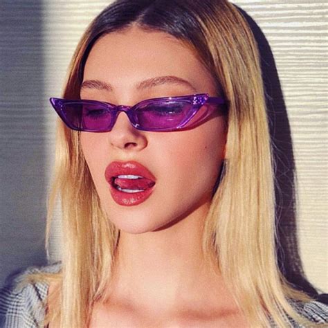 Vintage Women Cat Eye Sunglasses 2019 Luxury Brand Designer Sun Glasses Retro Small Frame Clear