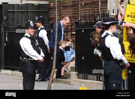 Prince William Duke Of Cambridge Arrives With Prince Geoge And Princess Charlotte To Visit