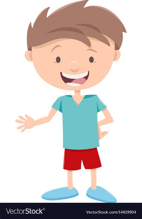 Happy Little Boy Character Royalty Free Vector Image