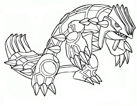 120 coloriages pokemon pour garçons et filles. Groudon : Coloriage Groudon Pokemon à imprimer et colorier