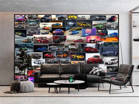 Cars Collage Wallpaper Kids Room Decor Sports Car And Wall Mural Etsy