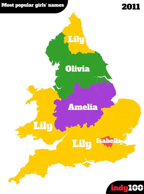 These Maps Show How The Most Popular Names In England And