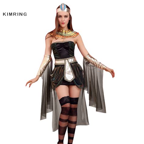 Kimring Sexy Egyptian Goddess Halloween Costume For Women Adult Cosplay Costume Dress Anime