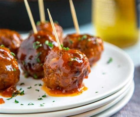 Apricots, lemon juice and sugar. Tender beef meatballs pan seared and glazed with a ...