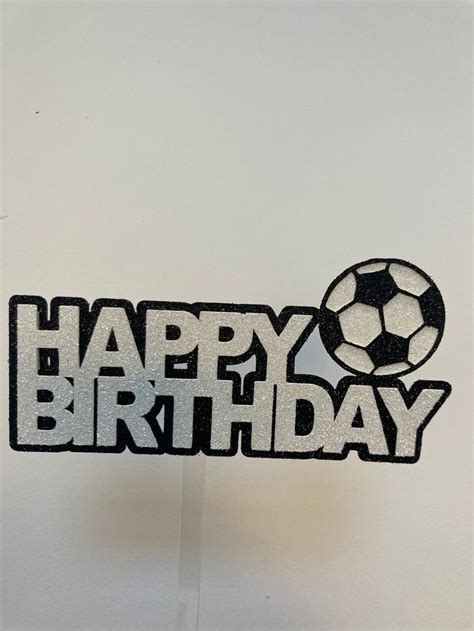 Football Cake Topper Happy Birthday Football Cake Topper Etsy Uk