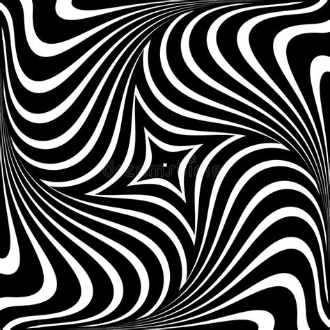 Illusion Of Swirl Movement Abstract Op Art Design Stock Vector