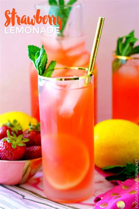 Easy Strawberry Lemonade Food Folks And Fun