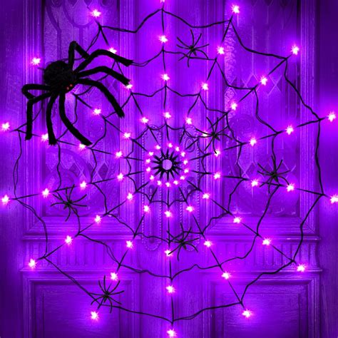 Attmu Halloween Spider Web Lights Decorations Review Discover Awesome