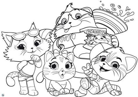 Ideal for individual or group coloring activities. Раскраска 44 Cats | Cat coloring page, Unicorn coloring ...