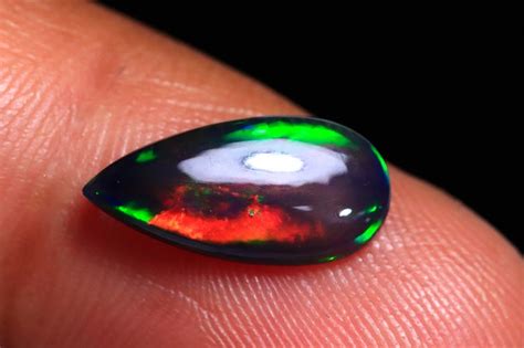 Amazing Natural Black Opal Black Opal Cabochon Opal Etsy
