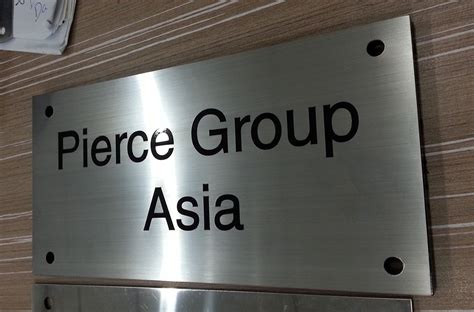 Stainless Steel Hollow Plate Signpierce Group Amended Singapore
