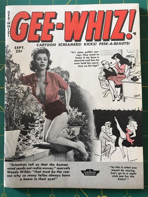 Vintage Mens Pulp Magazine Gee Whiz Sept Vol No Adult Humor