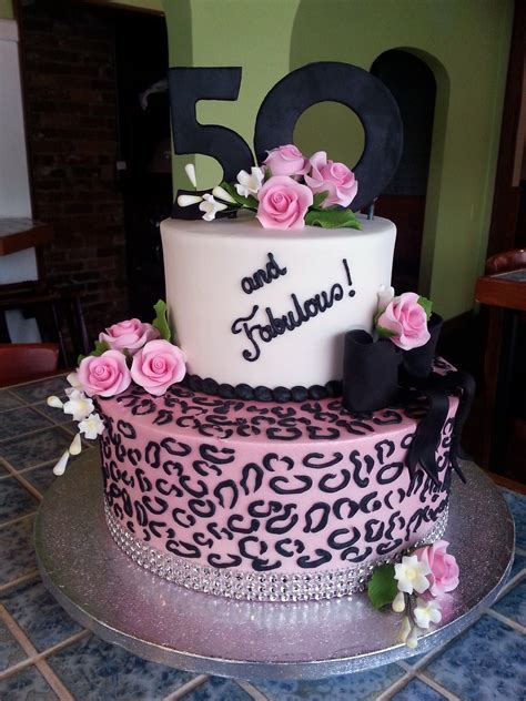 Fifty And Fabulous Cake 50th Birthday Cake For Women Birthday Cakes