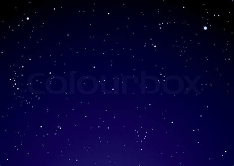 Dark Nights Sky With Bright Stars Stock Vector Colourbox