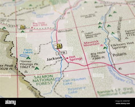 Map Of The City Of Jackson Mt Stock Photo Alamy