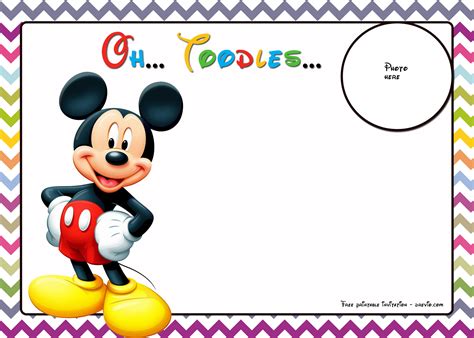 Editable Mickey Mouse Birthday Invitation Template