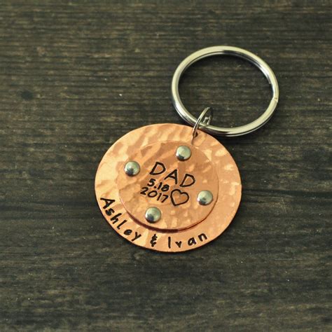 Personalized Dad Keychaint For Daddaddy Keychainfathers Day T
