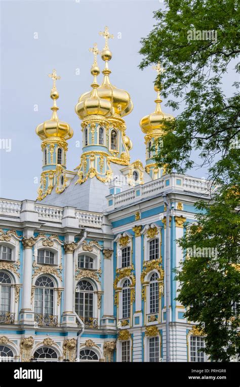 Catherine Palace Is A Rococo Palace Located In The Town Of Tsarskoye