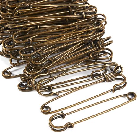 100 Count Safety Pins 4 Inch Oversized Safety Pins Antique Safety