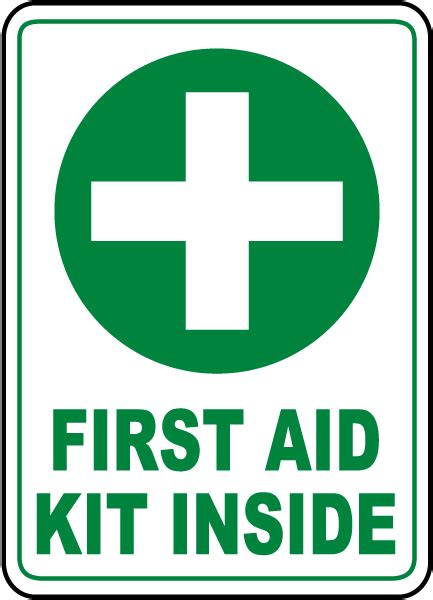 First Aid Kit Inside Sign D4618 By