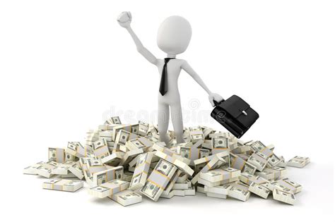 Read to learn the top ways you can monetize your printer to make money! 3d Man Businessman Standing In The Middle Of Stack Of ...